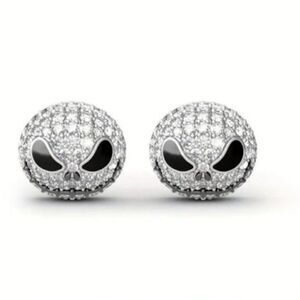 New! Nightmare Before Christmas Jack Skellington Rhinestone Earrings, Nickel Fre